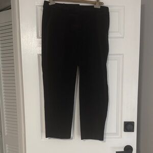 Velvet ankle length slim pants
